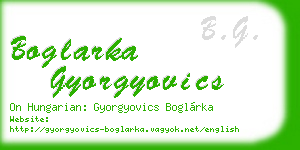 boglarka gyorgyovics business card